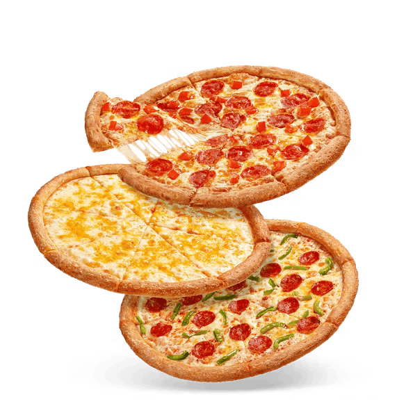 Three 35cm Pizzas