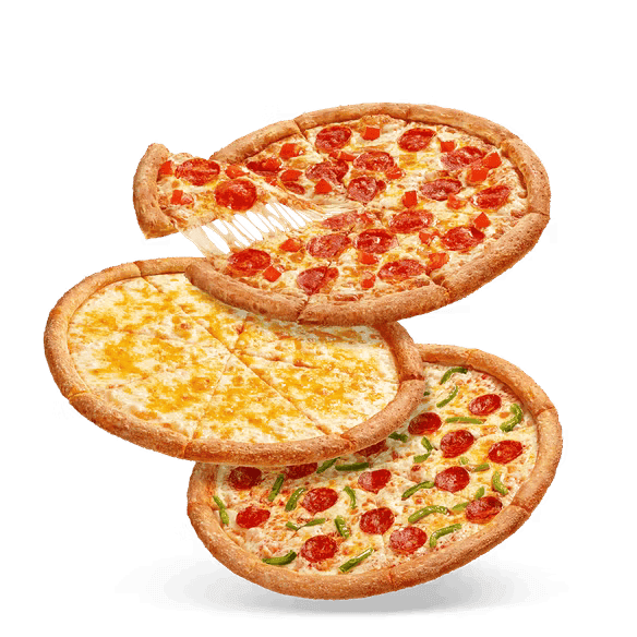 Three 35cm Pizzas